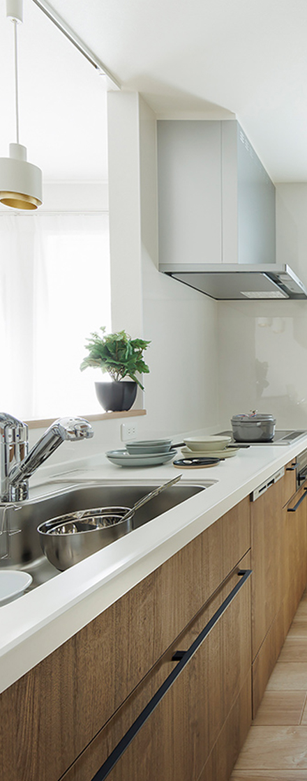 お洒落なキッチンの写真